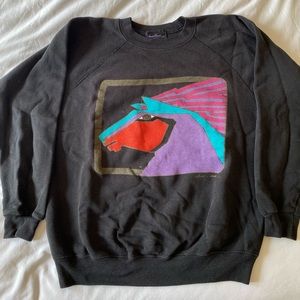 Vintage horsehead design sweatshirt